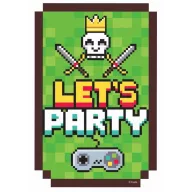 Gamer Game On Invitație Petrecere Joc 6 buc