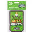 Gamer Game On Invitație Petrecere Joc 6 buc