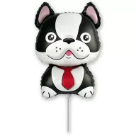 Câine Bulldog Black balon din folie 36 cm (WP)