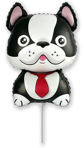 Câine Bulldog Black balon din folie 36 cm (WP)