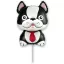 Câine Bulldog Black balon din folie 36 cm (WP)