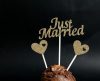 Just married gold tort decorare 5 buc.