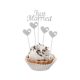 Just married silver tort decorare 5 buc.