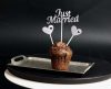 Just married silver tort decorare 5 buc.