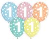 Happy Birthday 1 Dots balon, balon 5 bucăți 12 inch (30cm)