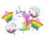 Unicorn Rainbow set de baloane din folie 5 bucăți