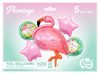 Flamingo pink balon folie set de 5