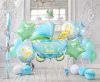 La mulți ani Carriage Blue Set de 5 baloane din folie cărucior albastru