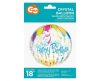 Happy Birthday Aqua sfera balon folie 40 cm
