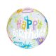 Happy Birthday Aqua sfera balon folie 40 cm