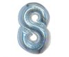 Numere Holographic Balon din folie Argintiu Nr. 8 76 cm