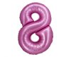 Satin Pink, Pink Balon folie cifra 8 76 cm
