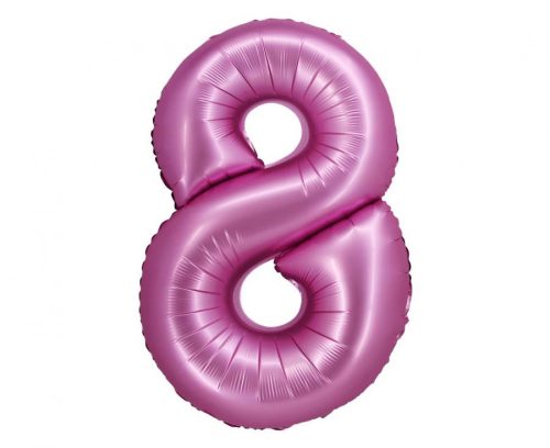 Satin Pink, Pink Balon folie cifra 8 76 cm