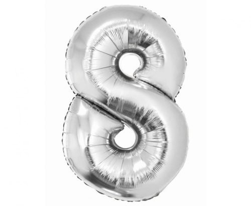 Numere Silver Balon din folie argintie numărul 8 76 cm