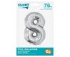 Numere Silver Balon din folie argintie numărul 8 76 cm