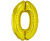 Numere Gold Balon din folie cifră 0 aurie 76 cm