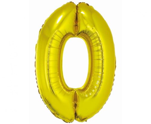 Numere Gold Balon din folie cifră 0 aurie 76 cm