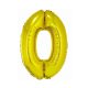 Numere Gold Balon din folie cifră 0 aurie 76 cm