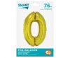 Numere Gold Balon din folie cifră 0 aurie 76 cm