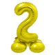 Gold 2 Gold număr balon de folie cu bază 72 cm