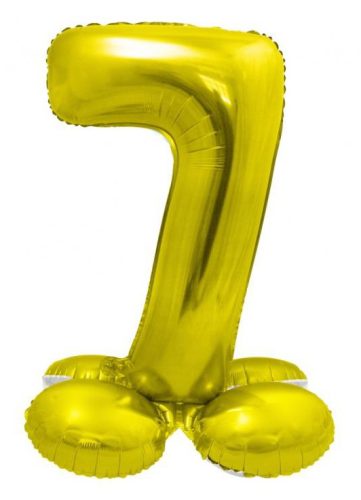Gold 7 gold gold number balon de folie cu bază 72 cm