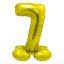 Numere Gold Balon de folie auriu cu numărul 7 cu bază de 72 cm