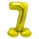 Gold 7 gold gold number balon de folie cu bază 72 cm