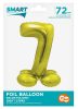 Gold 7 gold gold number balon de folie cu bază 72 cm