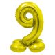 Gold 9 gold gold number balon de folie cu bază 72 cm