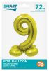 Gold 9 gold gold number balon de folie cu bază 72 cm