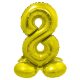 Gold 8 gold gold number balon de folie cu bază 72 cm