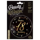 La mulți ani B&C Gold Happy Birthday balon folie 18 36 cm