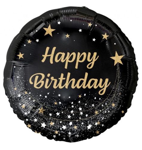 Happy Birthday black balon folie 36 cm