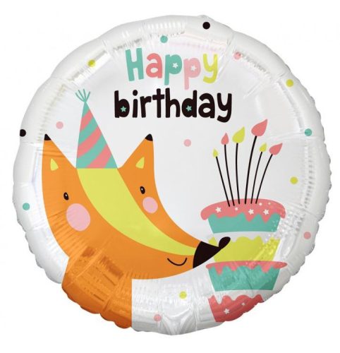 Vulpe Happy Birthday Fox balon folie 36 cm