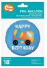 Betonieră Happy Birthday Concrete Mixer balon folie 36 cm