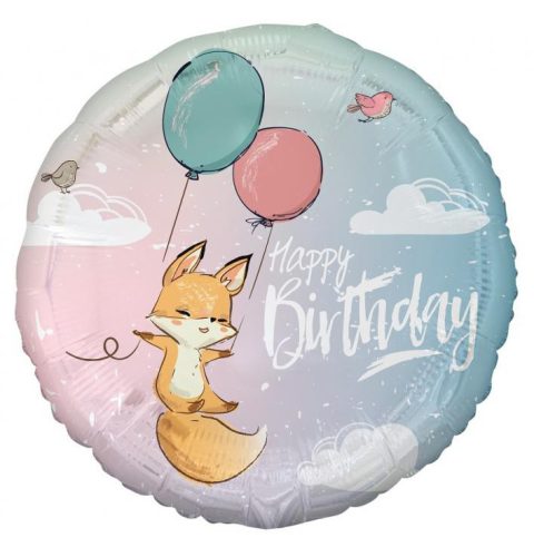 Vulpe Happy Birthday Fox balon folie 36 cm