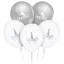 Unicorn Silver balon, set de 5 buc 12 inch (30cm)