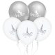 Unicorn Silver balon, set de 5 buc 12 inch (30cm)