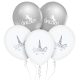 Unicorn silver balon, balon 5 bucăți 12 inch (30cm)