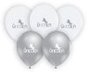 Unicorn silver balon, balon 5 bucăți 12 inch (30cm)