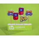 Gamer Game On Lumânare pentru tort, set de 5 lumânări