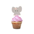 Animale Pink Set de 10 bețe decorative elefant