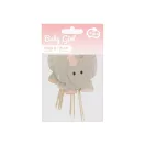 Animale Pink Set de 10 bețe decorative elefant