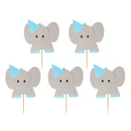 Animale Blue Bețișoare decorative Elefant 10 buc