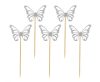 Fluture Silver băț decorativ 12 buc
