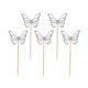 Fluture Silver băț decorativ 12 buc