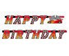 Raliu Race Happy Birthday hârtie banner 220 cm