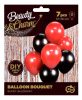 Colorat Red-Black balon, balon set de 7 bucăți 12 inch (30cm)