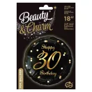 La mulți ani B&C Gold Happy Birthday balon folie 30 cm