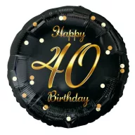   La mulți ani B&C Gold Happy Birthday 40 balon de folie 36 cm